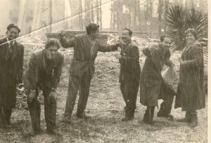 Nieve en el pedagógico, Fernando navarro y compañeros de Universidad