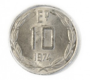 Moneda de 10 escudos, 1974