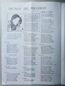 décimas del recuerdo, Izquierda Cristiana, boletín, 1977