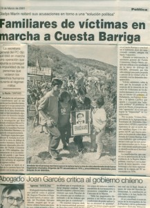 recorte de prensa sobre caso de cuesta barriga