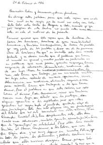 Carta de Jorge Vercelotii enviada a su familia, 1976