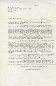 Carta enviada por el MIR, 1976